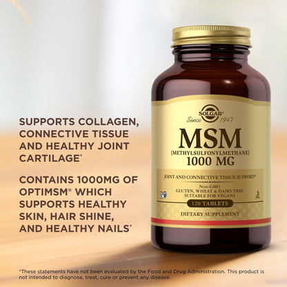 Solgar MSM 1000 mg – 240 Servings (2 x 120 Tablets) – Joint Support, Vegan, Non-GMO