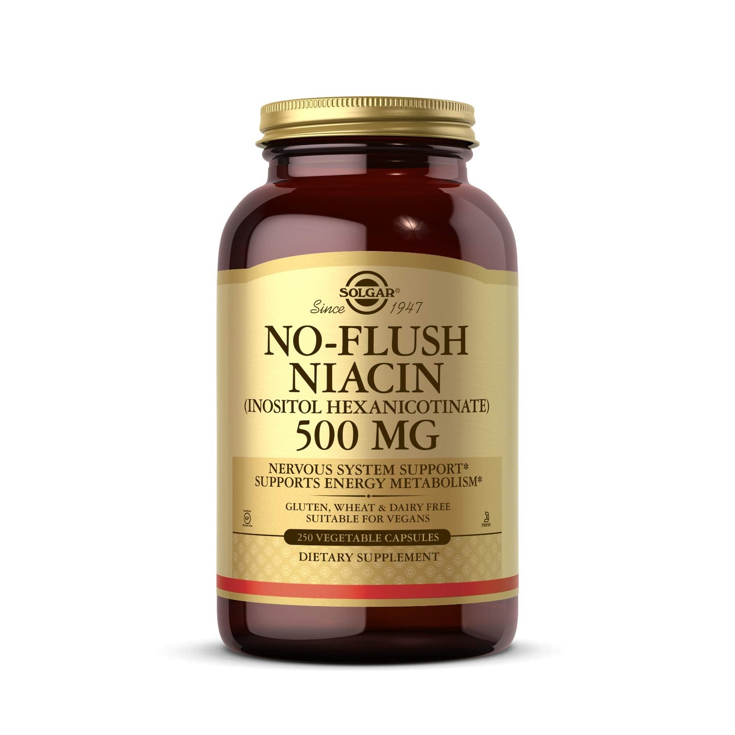 Solgar No-Flush Niacin 500 mg – 250 Veg Caps | Energy Metabolism