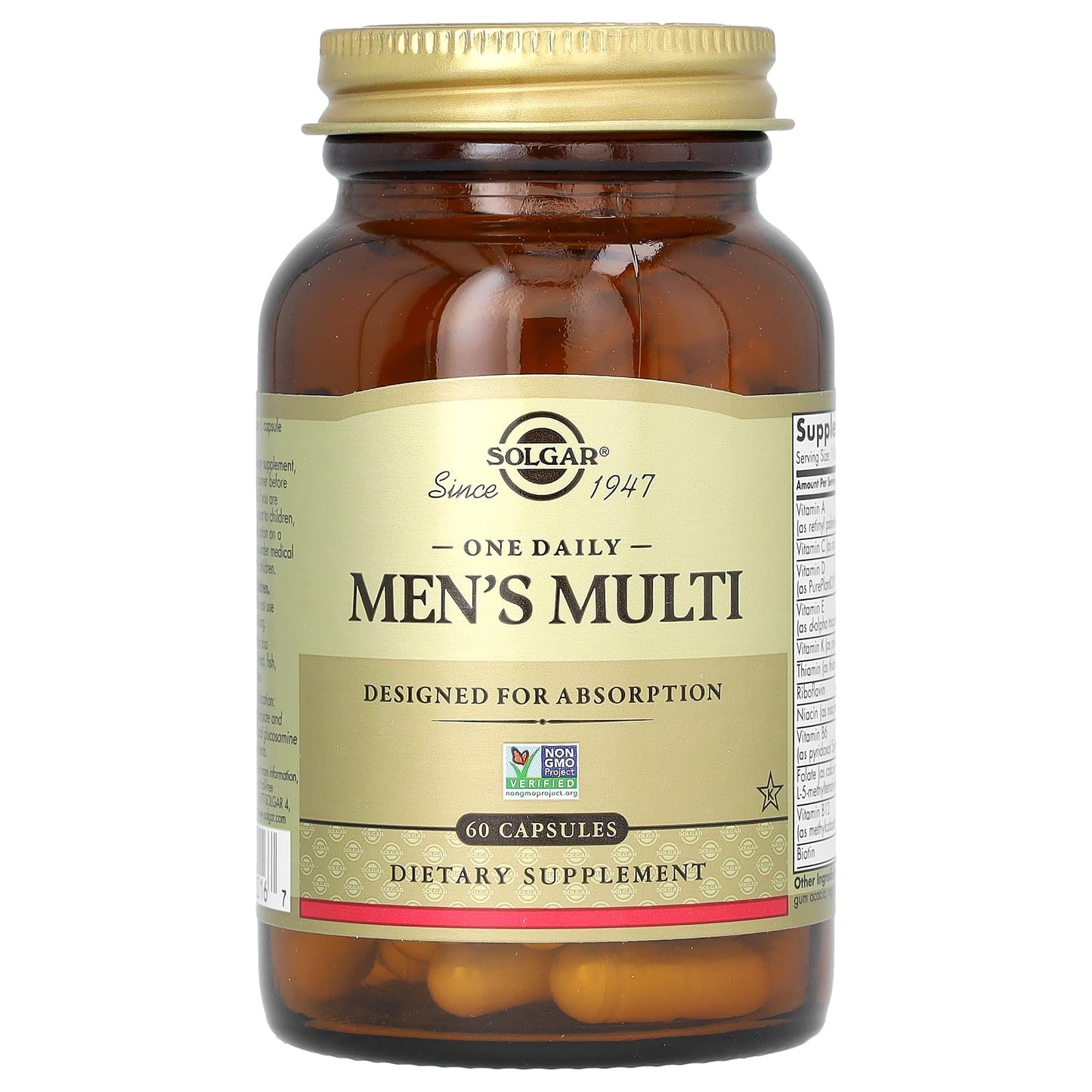 Solgar One Daily Men's Multivitamin – Highly Absorbable, 60 Servings