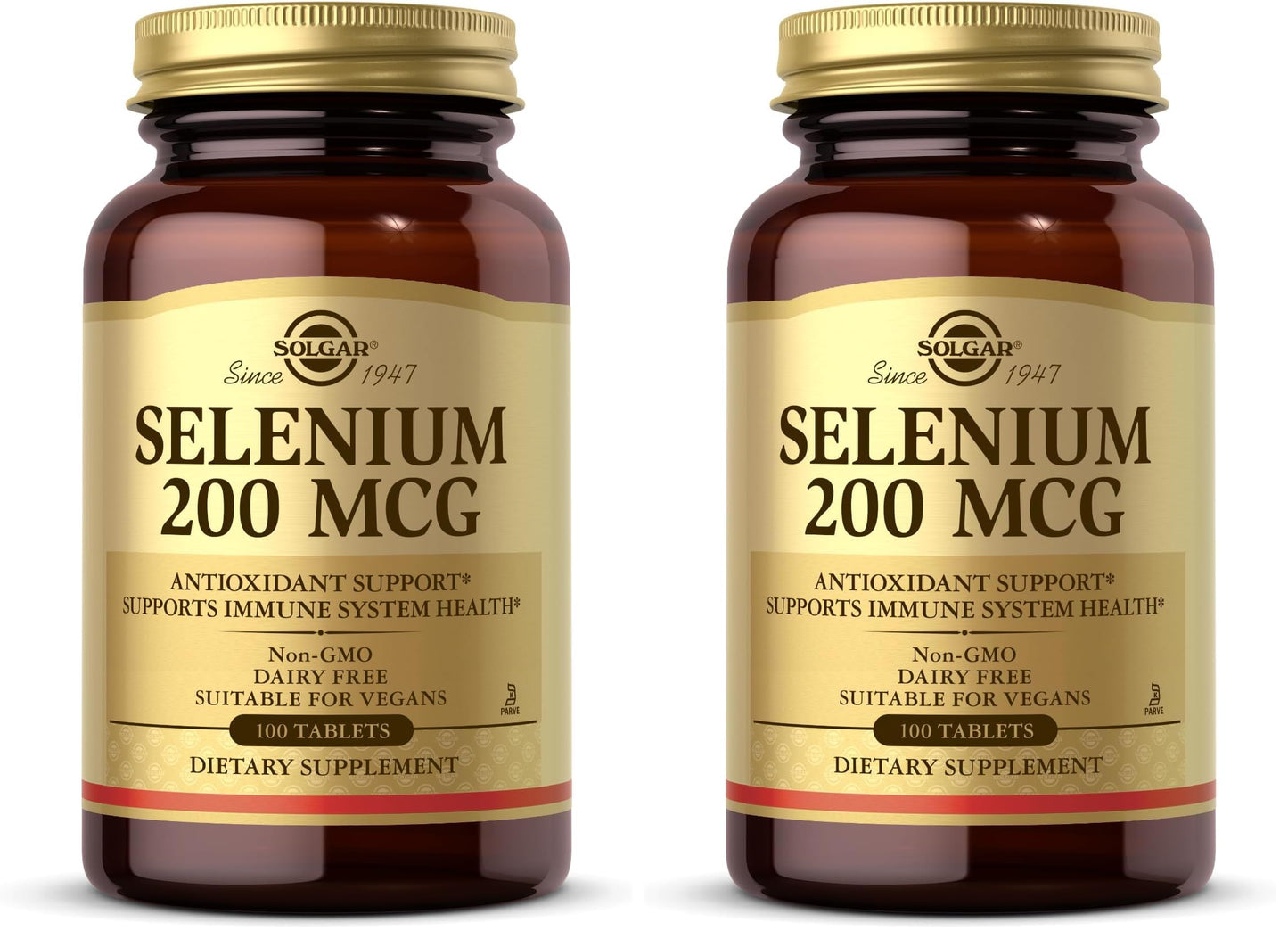 Solgar Selenium 200 mcg Tablets - 100 Count (Pack of 2) | Selenium Supplement