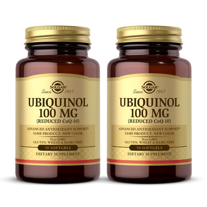 Solgar Ubiquinol 100 mg CoQ-10 Softgels – 100 Servings, Non-GMO, Gluten Free