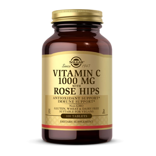 Solgar Vitamin C 1000mg with Rose Hips – 100 Tablets