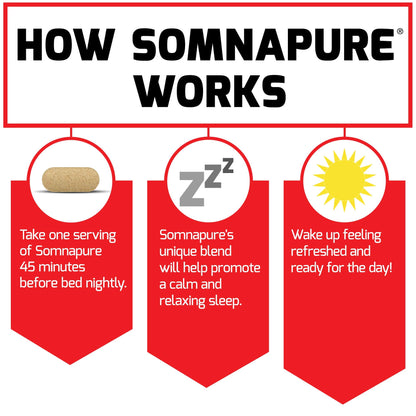 Somnapure 3-Pack: Drug-Free Sleep Aid with Melatonin & Valerian