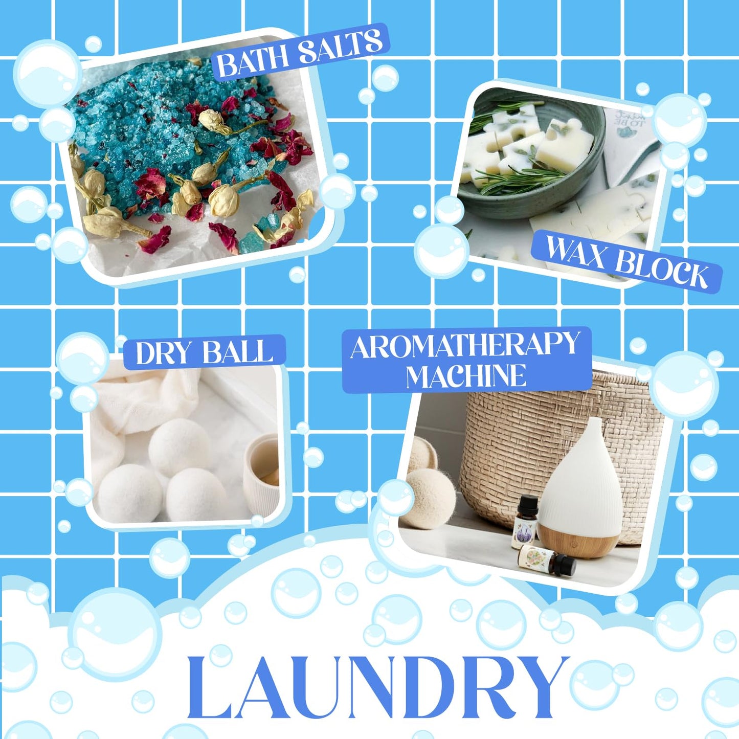 Soulorigin Laundry Fragrance Oils Set – Essential Oils for Diffuser & Fresh Laundry Scent