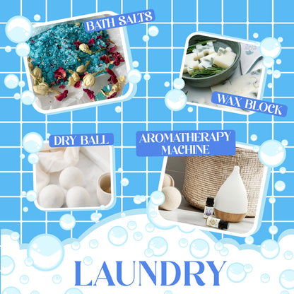 Soulorigin Laundry Fragrance Oils Set – Essential Oils for Diffuser & Fresh Laundry Scent