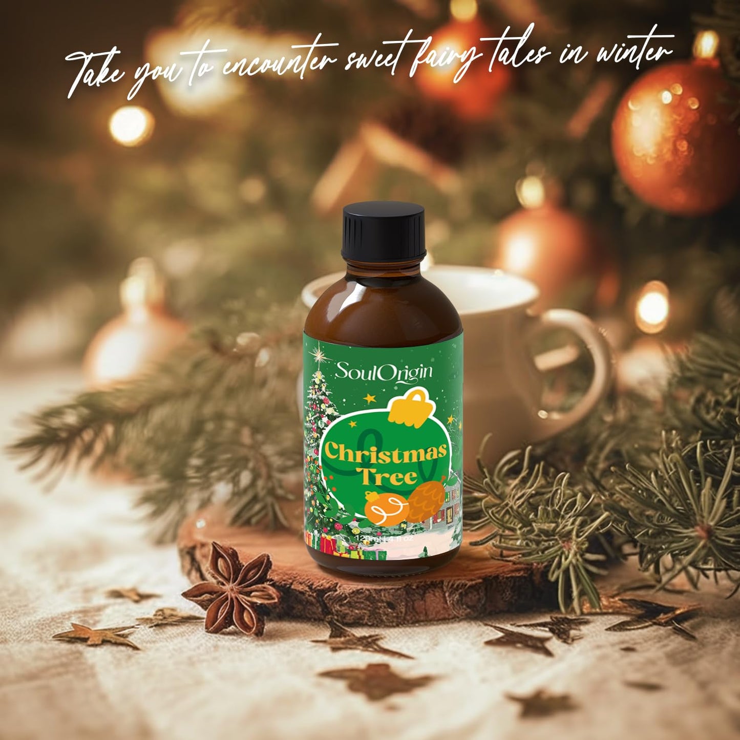 SoulOrigin Winter Christmas Tree Essential Oil 120ml (4 oz) – Pine & Fir Scent