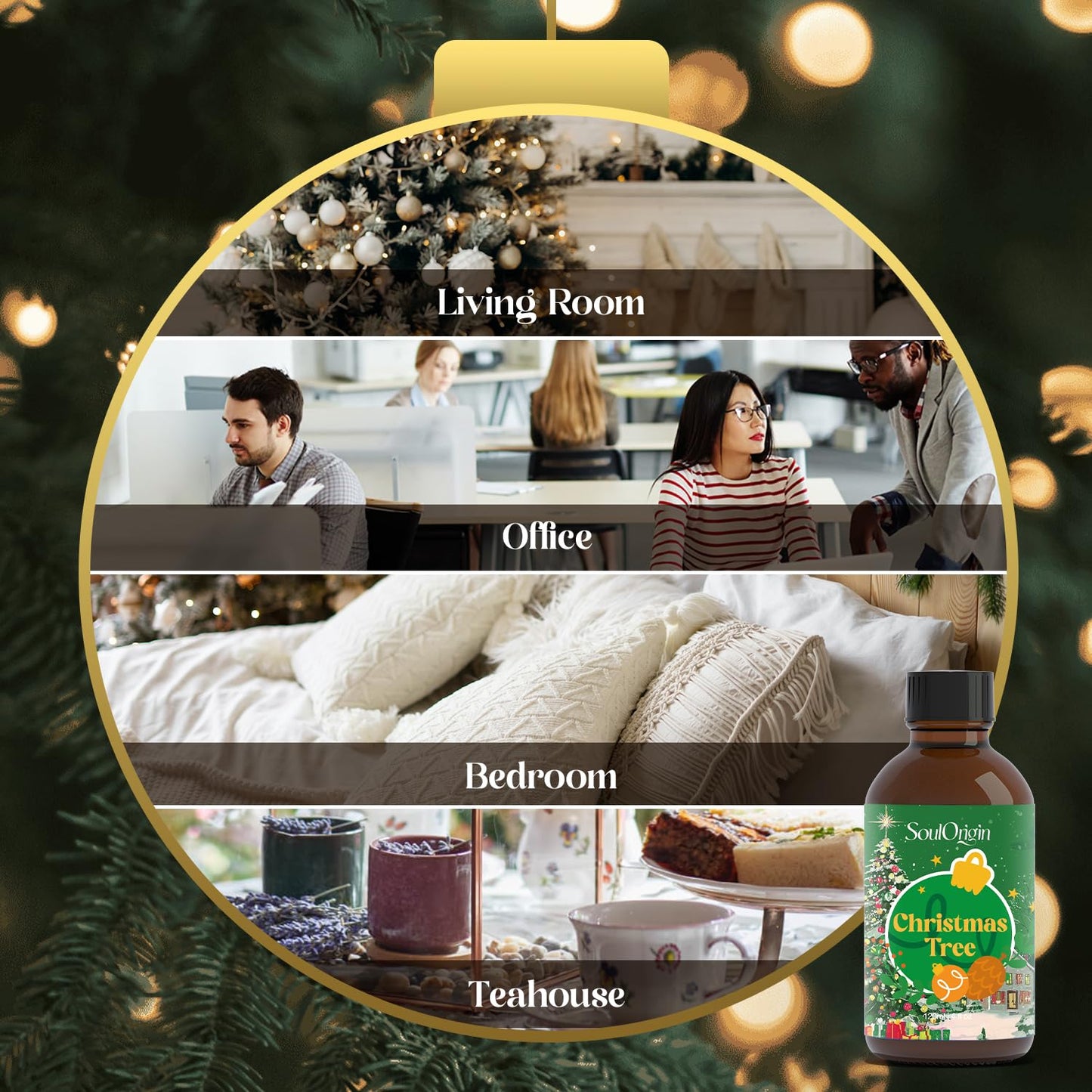 SoulOrigin Winter Christmas Tree Essential Oil 120ml (4 oz) – Pine & Fir Scent