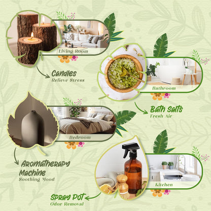 Soulorigin Woodland Fragrance Oils Set – Essential Oil Gift for Diffusers (Forest Pine, Teak, Bamboo, Fresh Soil, Fallen Leaves, Fresh Air)