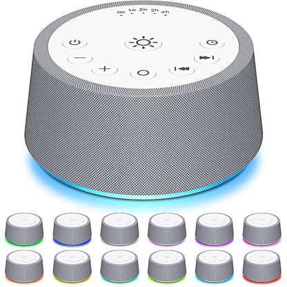 SoundLegend White Noise Sleep Machine — 30 Sounds, 32-Level Volume, 12 Night Lights, 5 Timers, Compact Travel Gift