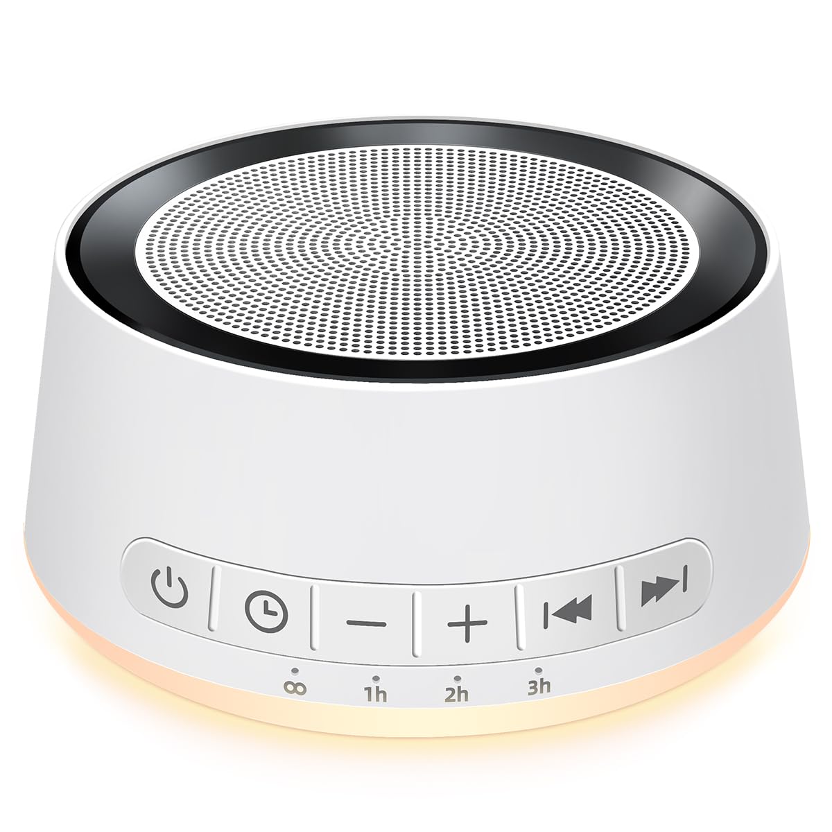 SoundMe Sound Machine — White Noise with 30 Sounds, 12-Color Night Light, 32 Volume Levels for Sleep, Office, Travel