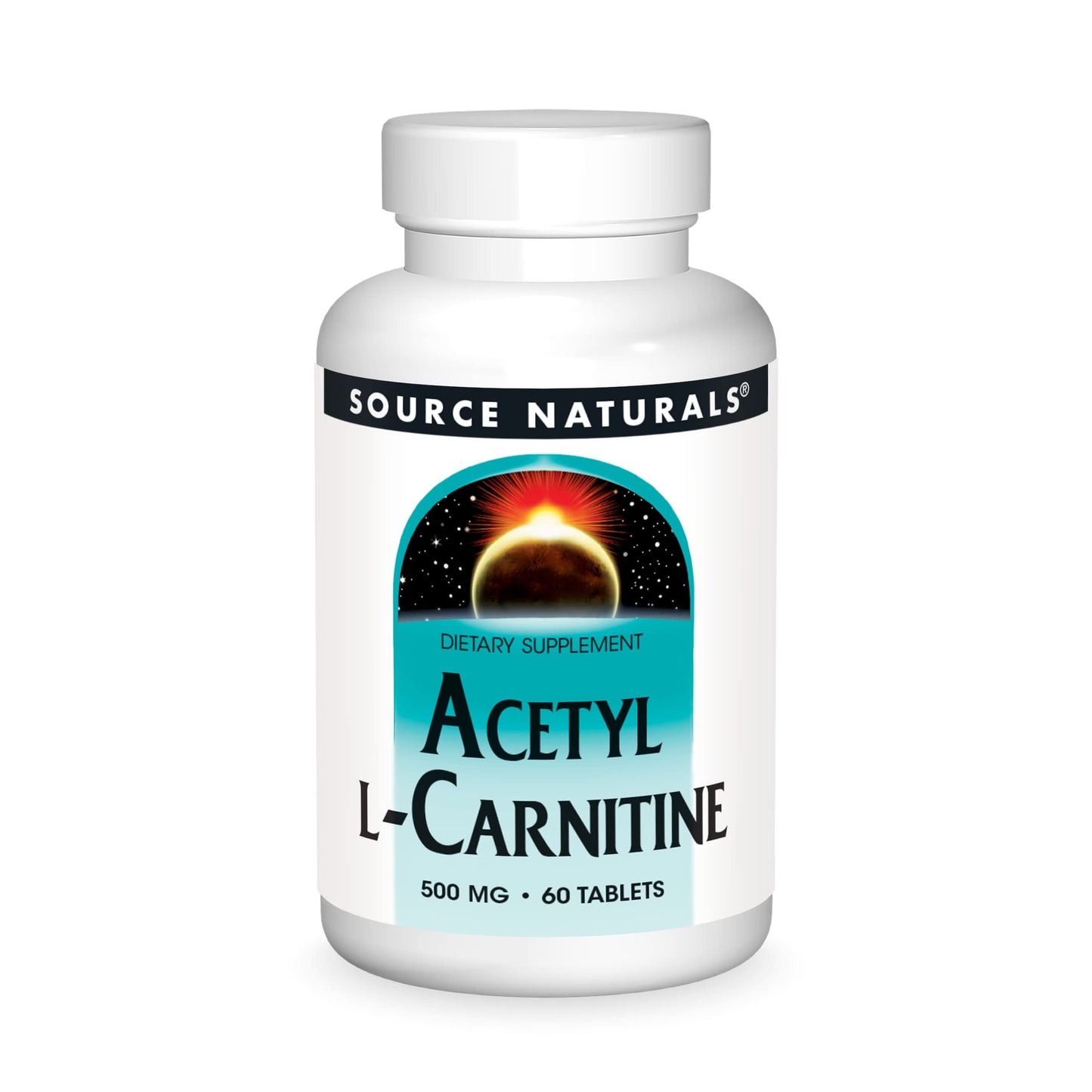 Source Naturals Acetyl L-Carnitine 500mg, 60 Tablets – Supports Memory, Focus & Muscle Energy