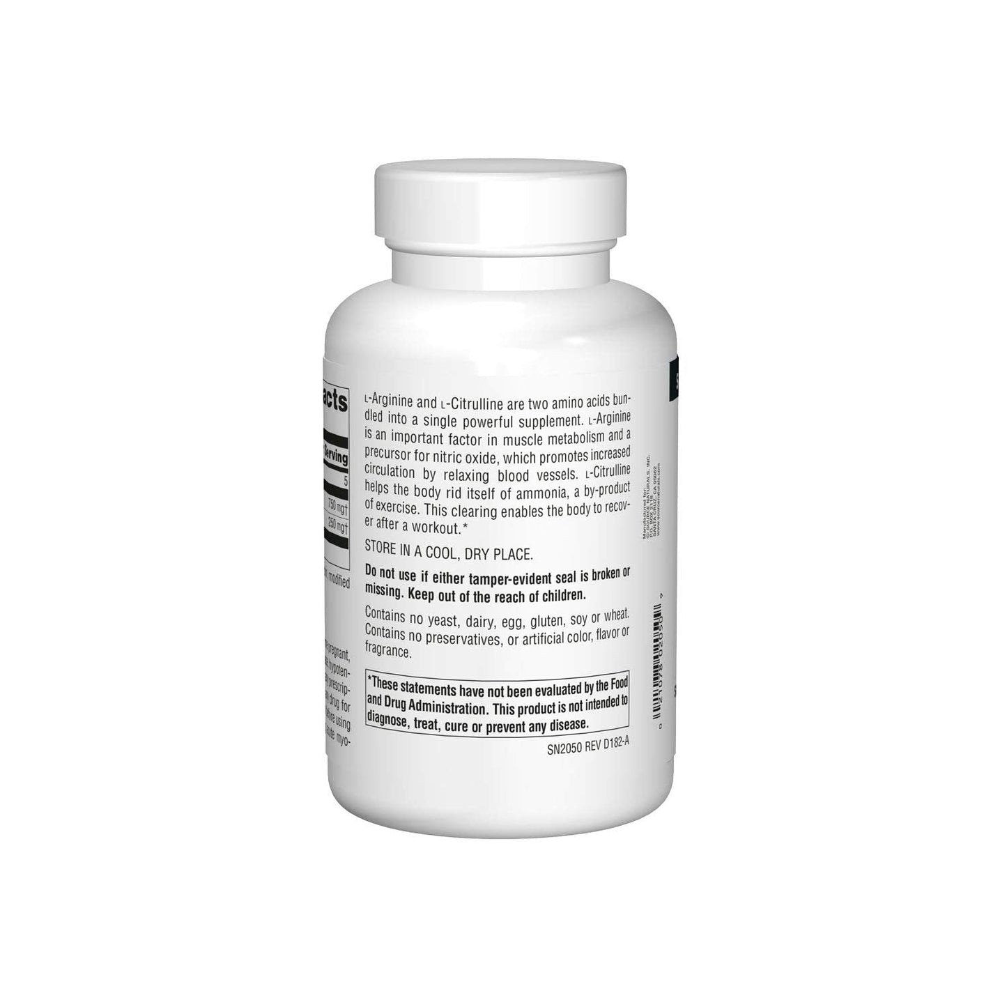 Source Naturals L-Arginine L-Citrulline Complex 1000 mg - 240 Tablets