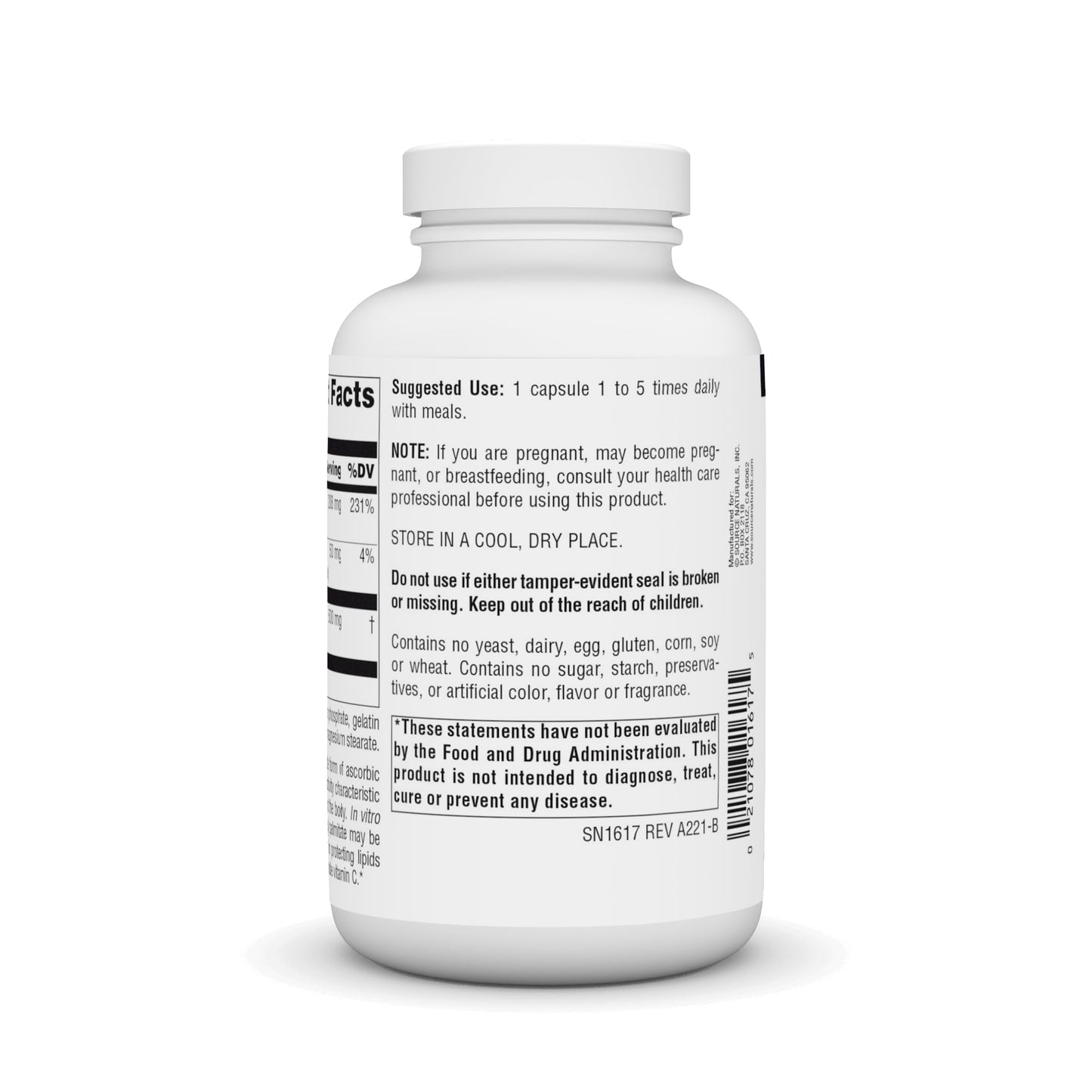 Source Naturals Ascorbyl Palmitate 500mg - Fat-Soluble Vitamin C Ester (180 capsules)