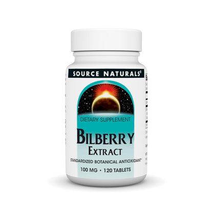 Source Naturals Bilberry Extract 100 mg | 120 Tablets | Anthocyanosides 32%