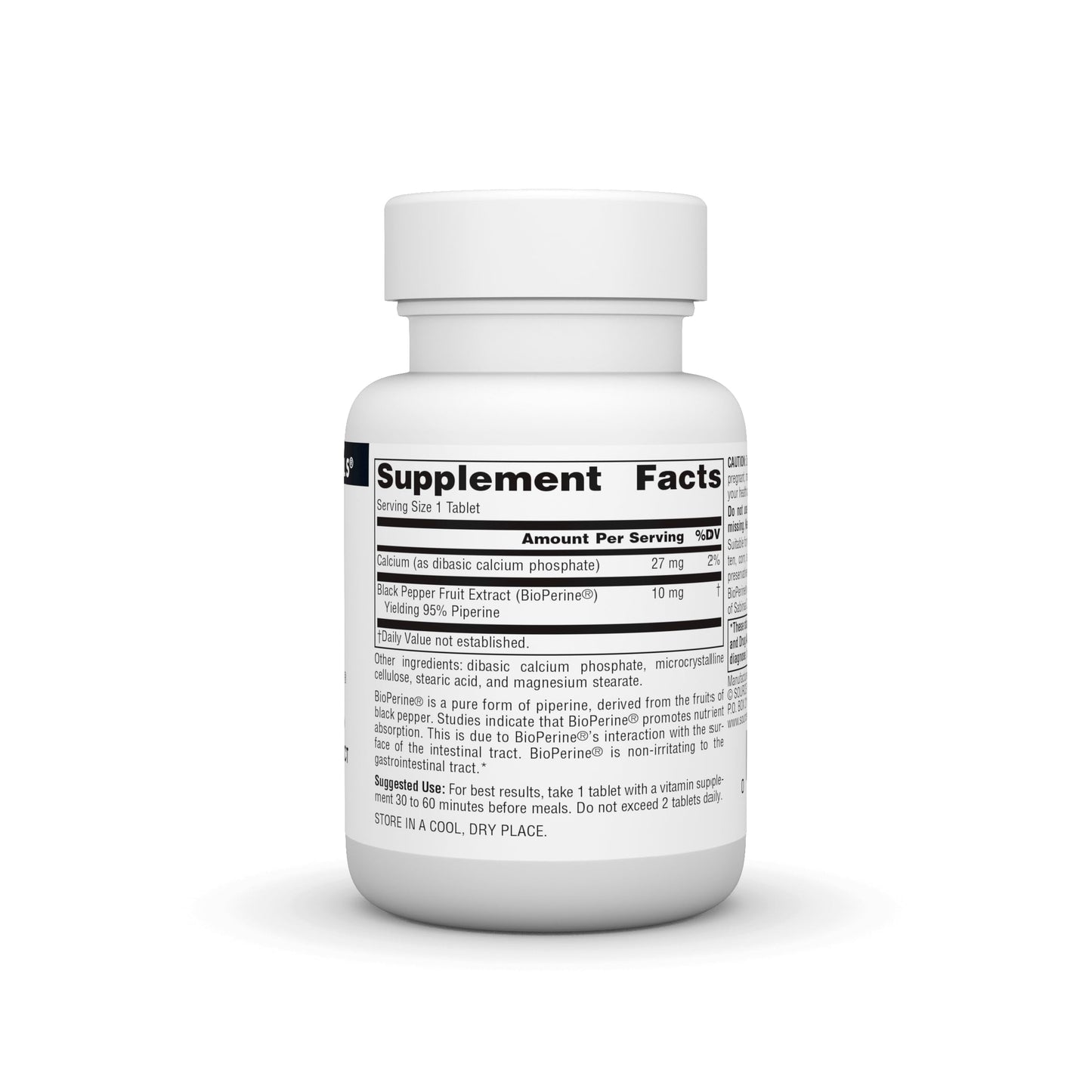 Source Naturals BioPerine Black Pepper Extract - Nutrient Absorption* (60 Tablets)