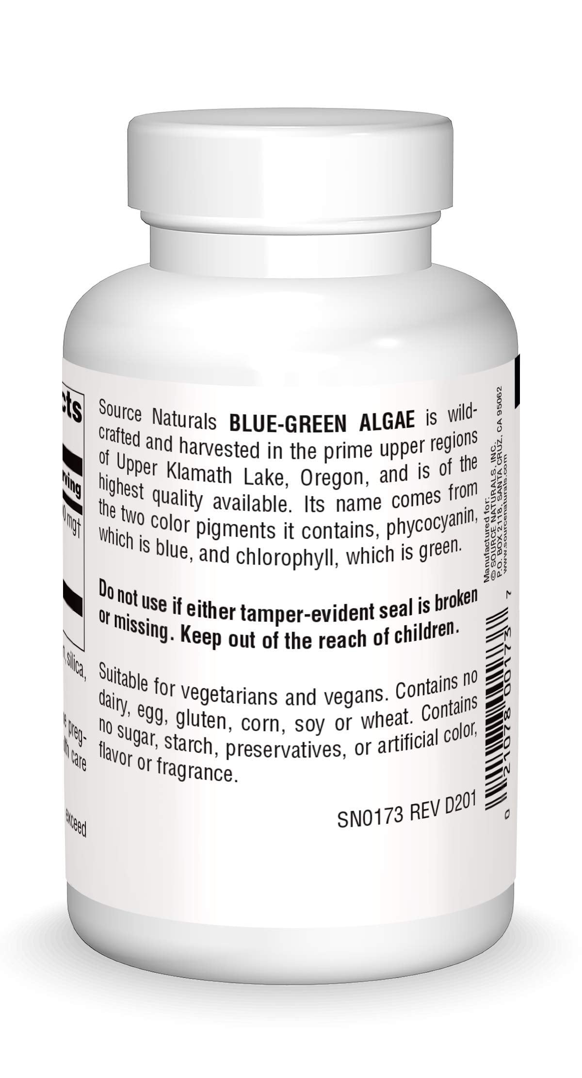 Source Naturals Blue Green Algae from Klamath Lake – Algae Superfood, 500 mg, 200 Tablets