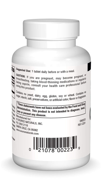 Source Naturals Ginkgo-24 - Ginkgo Biloba Extract 120 mg Supports Mental Acuity - 120 Tablets