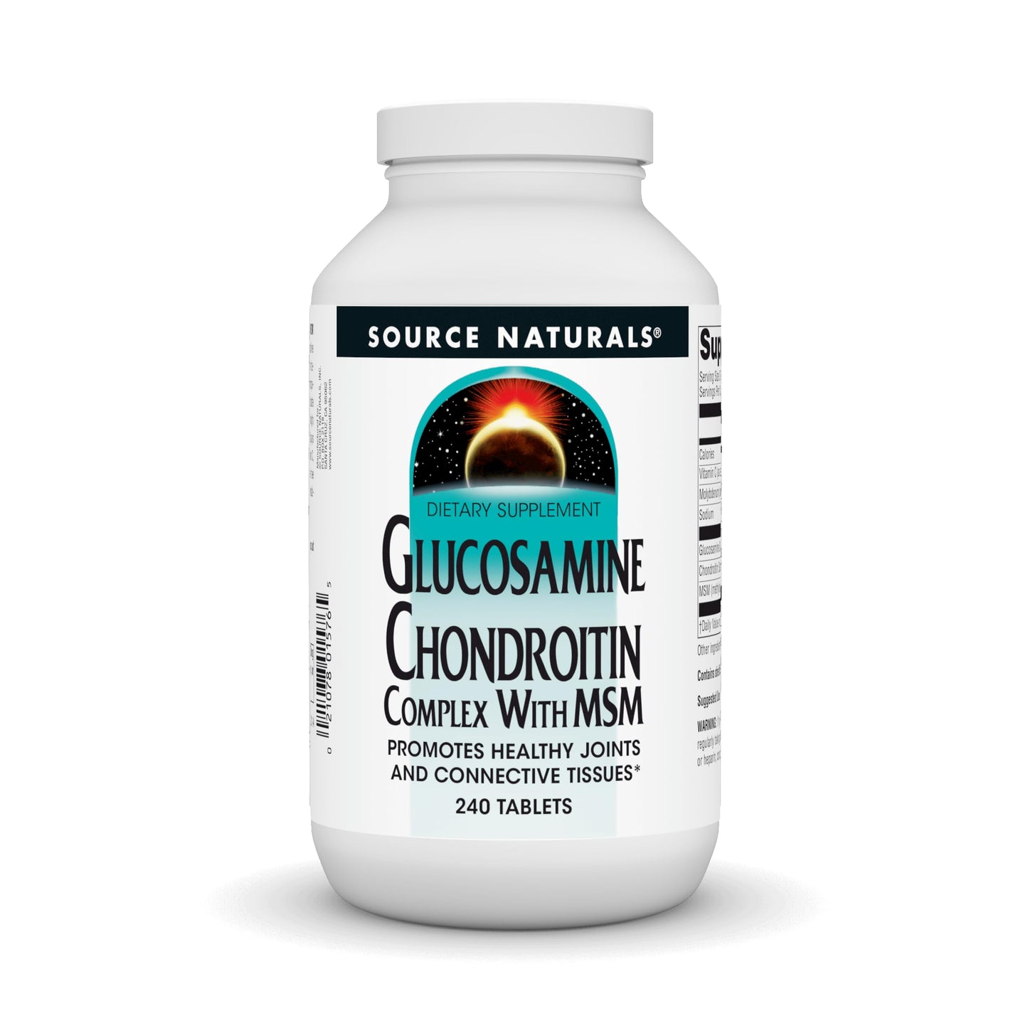 Source Naturals Glucosamine Chondroitin Complex with MSM – 240 Tablets