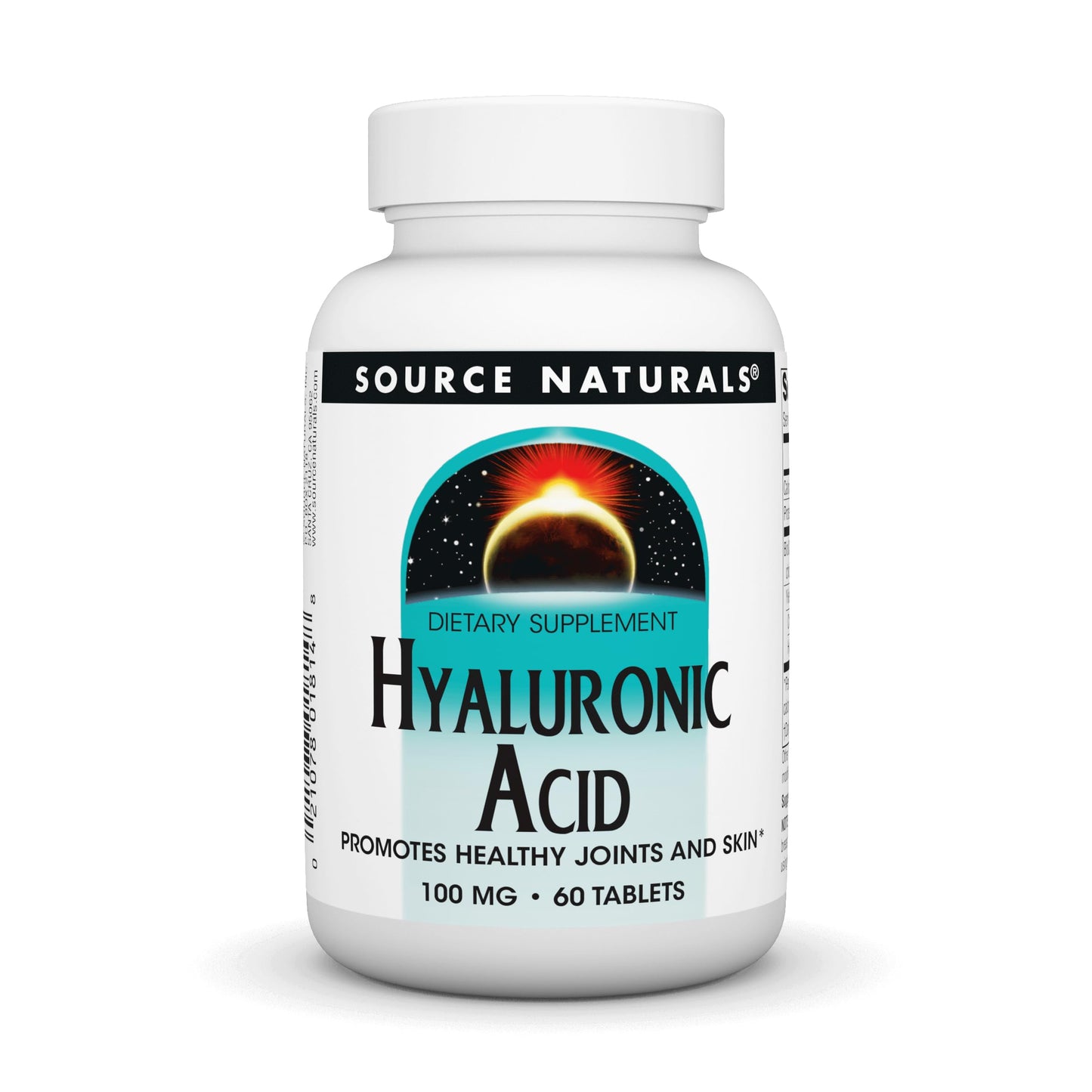 Source Naturals Hyaluronic Acid 100 mg - Joints & Skin Support, 60 Tablets