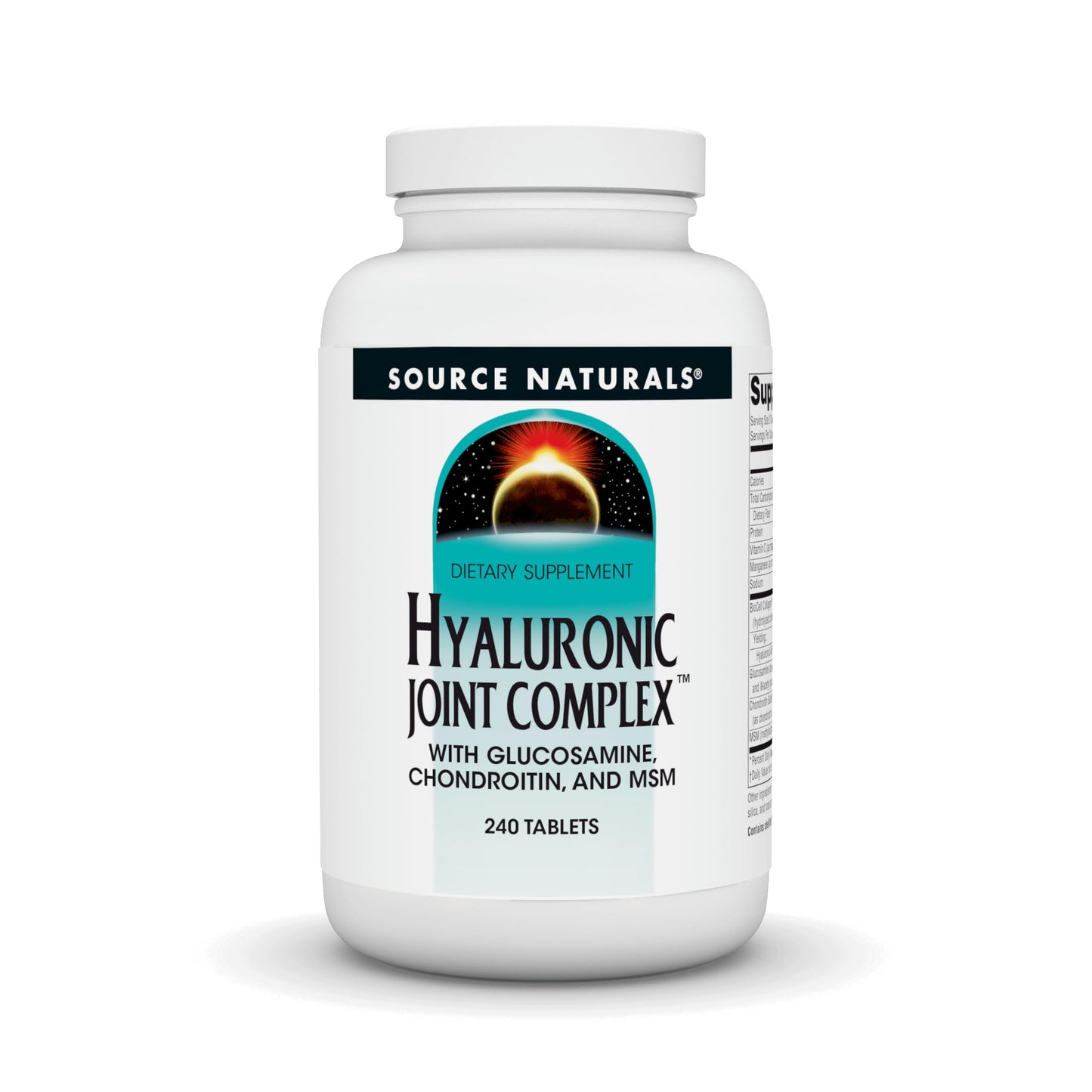Source Naturals Hyaluronic Joint Complex with Glucosamine, Chondroitin & MSM Extra Strength - 240 Tablets