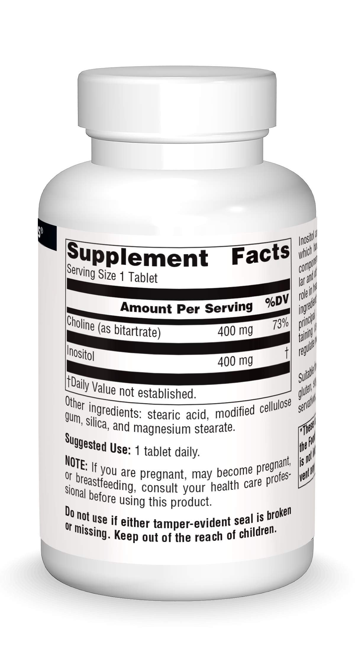 Source Naturals Inositol & Choline 800 mg - 100 Tablets | Nerve Support