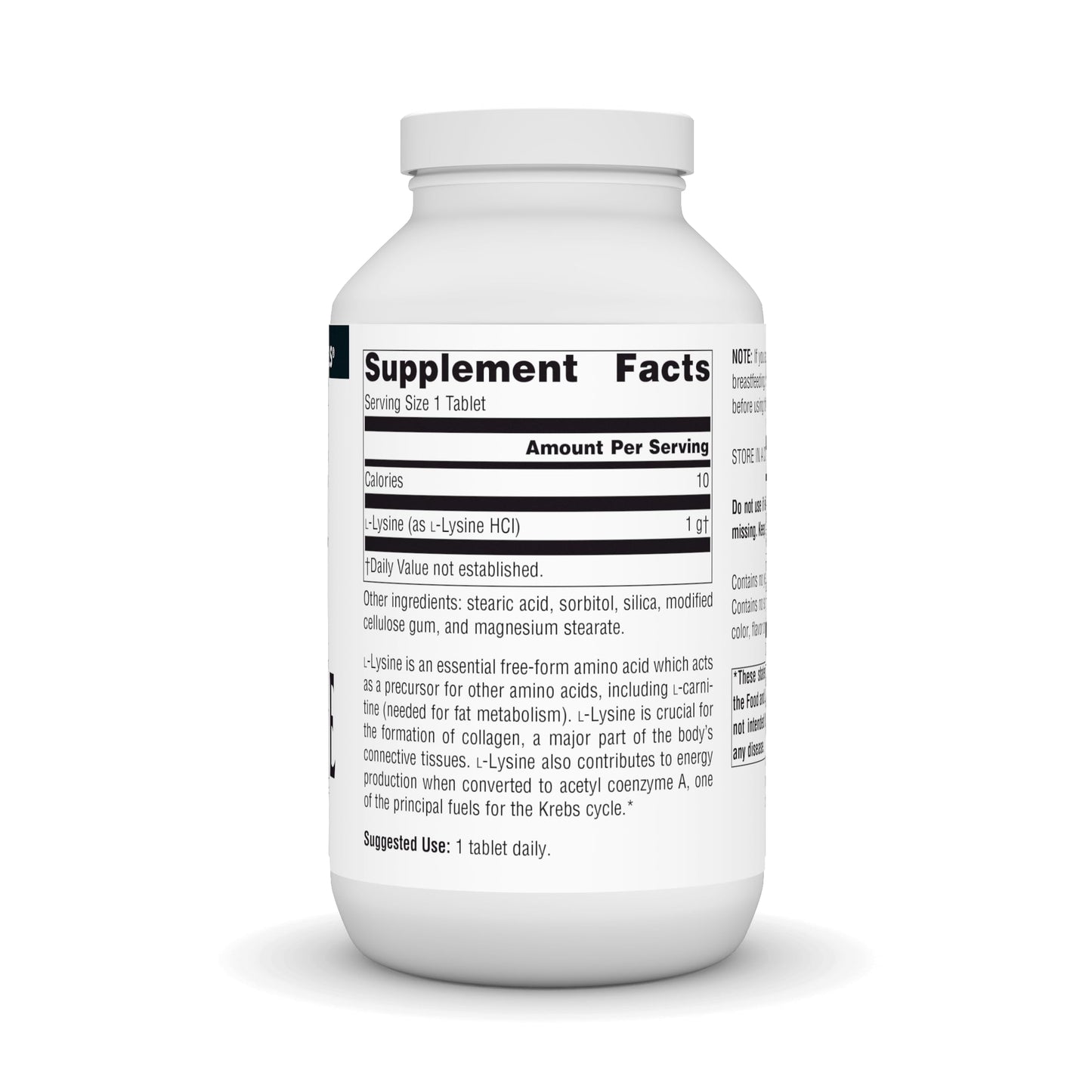 Source Naturals L-Lysine Free Form 1000 mg – Supports Collagen & Energy (200 Tablets)