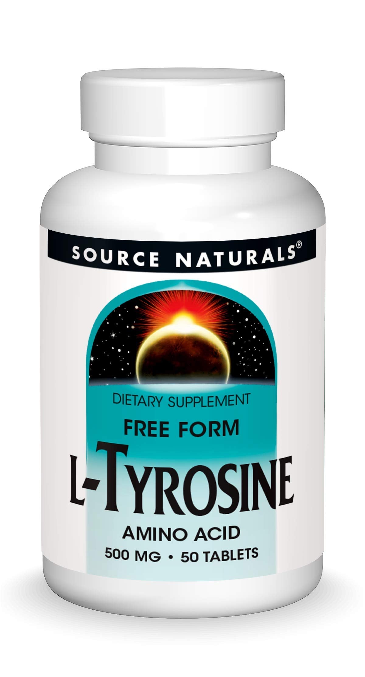 Source Naturals L-Tyrosine Free-Form Amino Acid Supplement - 50 Tablets