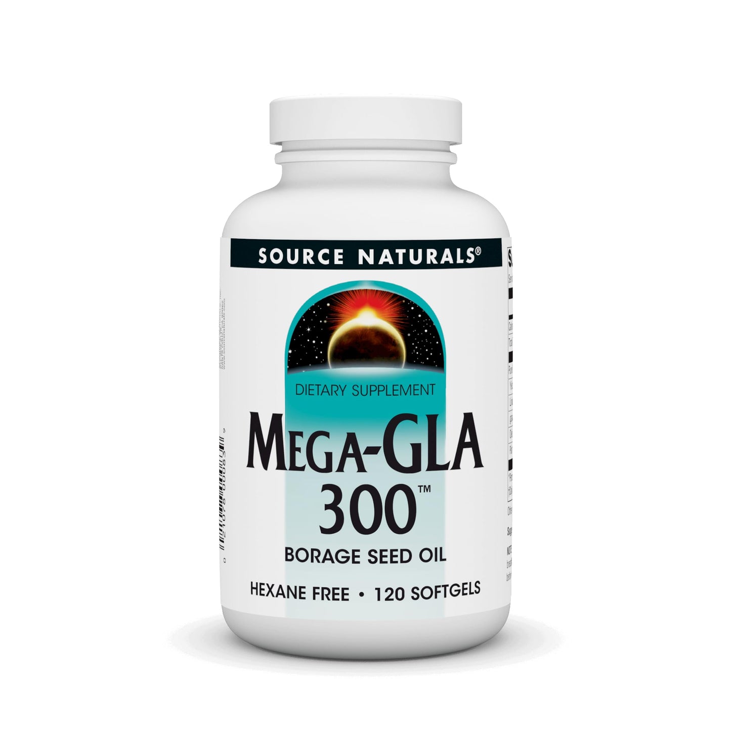 Source Naturals Mega-GLA 300 - Hexane-Free Borage Seed Oil Softgels (120)