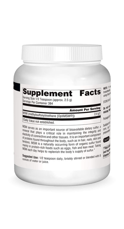 Source Naturals MSM (Methylsulfonylmethane) Powder – 35 oz (1,000 g)