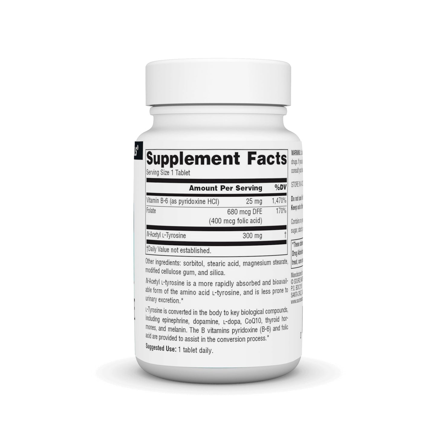Source Naturals N-Acetyl L-Tyrosine 300 mg - 60 Tablets