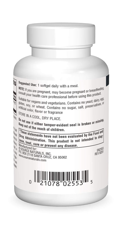 Source Naturals Omega-7 Sea Buckthorn Oil – Vegan, Non-GMO Softgels (30)