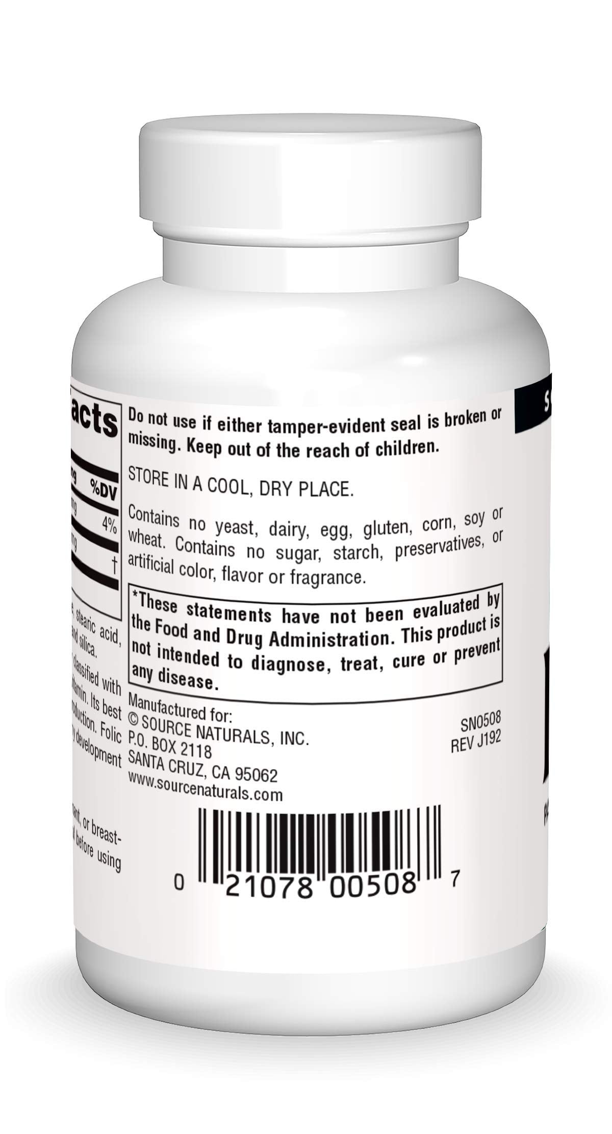 Source Naturals PABA 100 mg Dietary Supplement – 250 Tablets