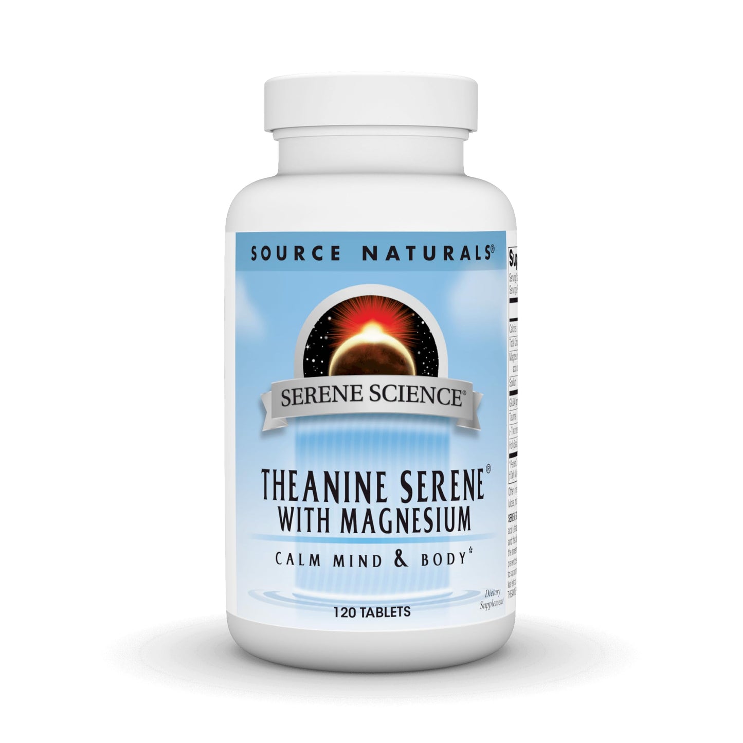 Source Naturals Serene Science L-Theanine with Magnesium and GABA – 120 Tablets