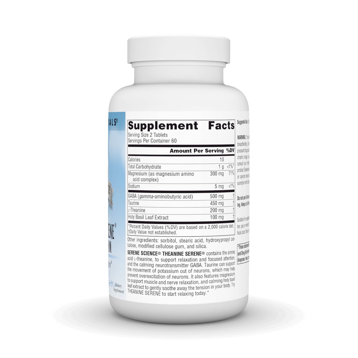 Source Naturals Serene Science L-Theanine with Magnesium and GABA – 120 Tablets