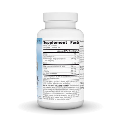 Source Naturals Serene Science L-Theanine with Magnesium and GABA – 120 Tablets