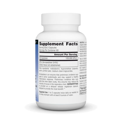 Source Naturals Serrapeptase - Delayed Release Enzyme - 120 Vegetarian Capsules