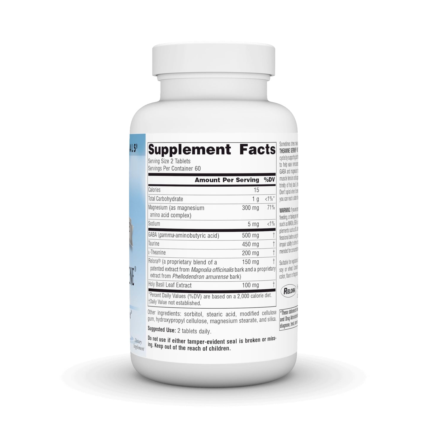 Source Naturals Theanine Serene with Relora – Calm Mind & Body, 120 Tablets
