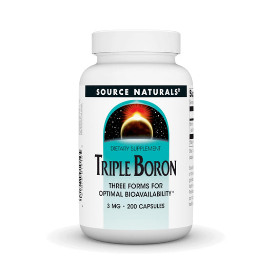Source Naturals Triple Boron - Three Forms for Optimal Bioavailability* (3 mg, 200 Capsules)