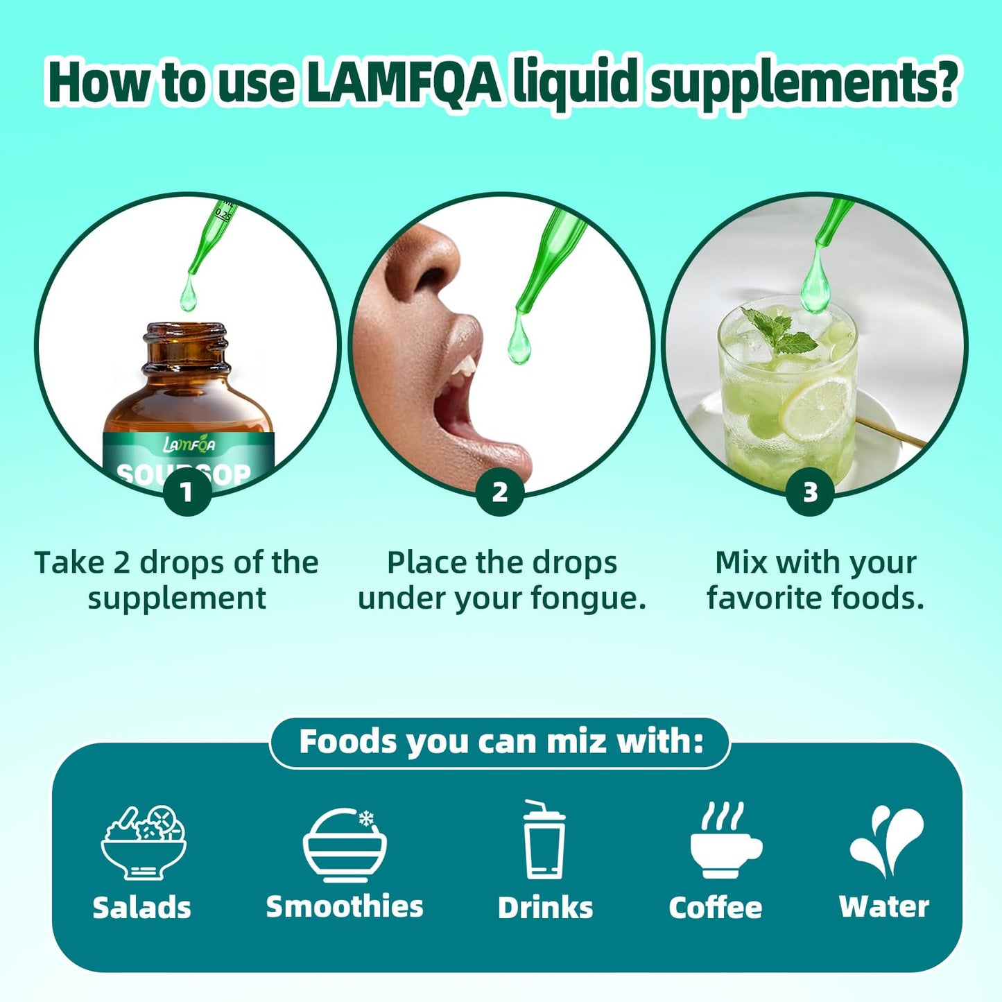 Soursop Bitters Liquid 10-in-1 with Ashwagandha, Turmeric & Black Seed Oil — Immune & Gut Health