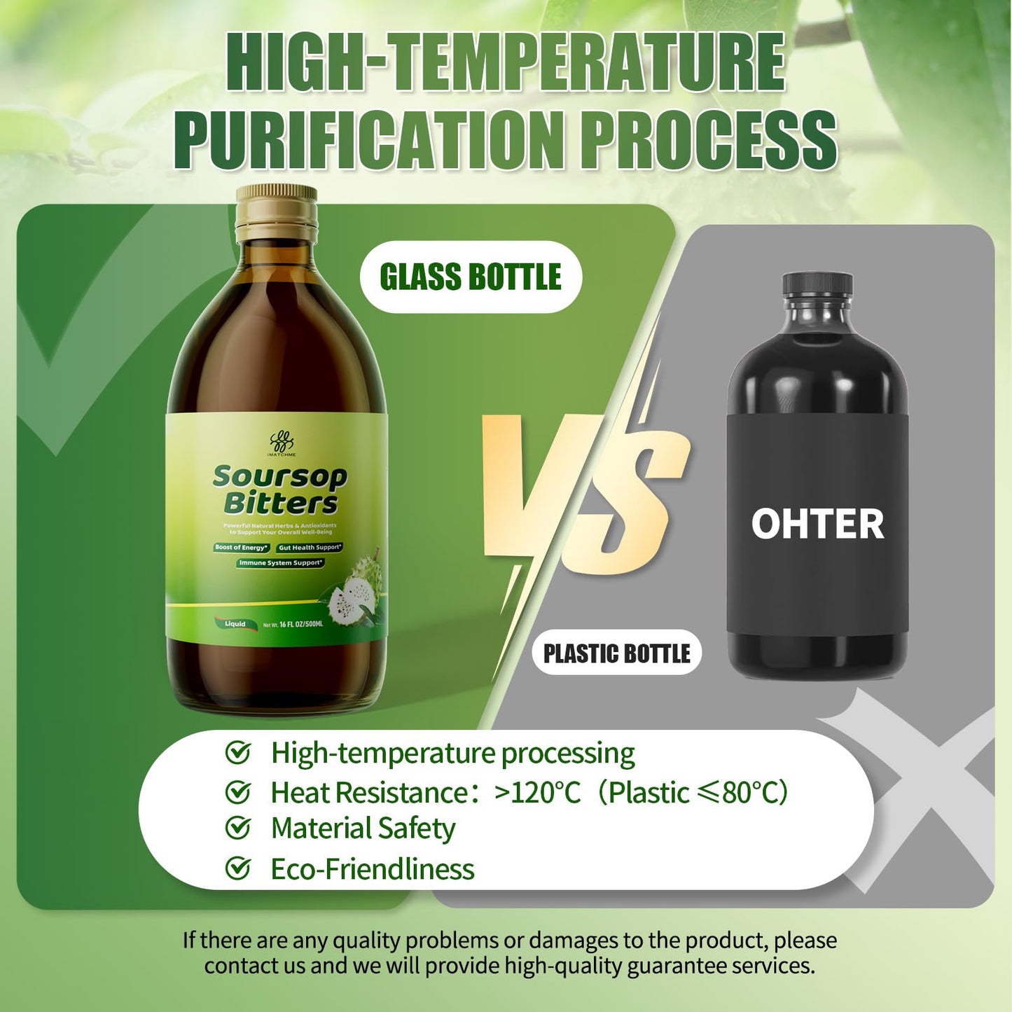 Soursop Bitters Liquid with Black Seed, Moringa & Turmeric | 16 fl oz