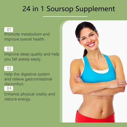 Nukupuns Soursop Capsules – 24-in-1 Formula, Non-GMO, 90 Vegan Caps