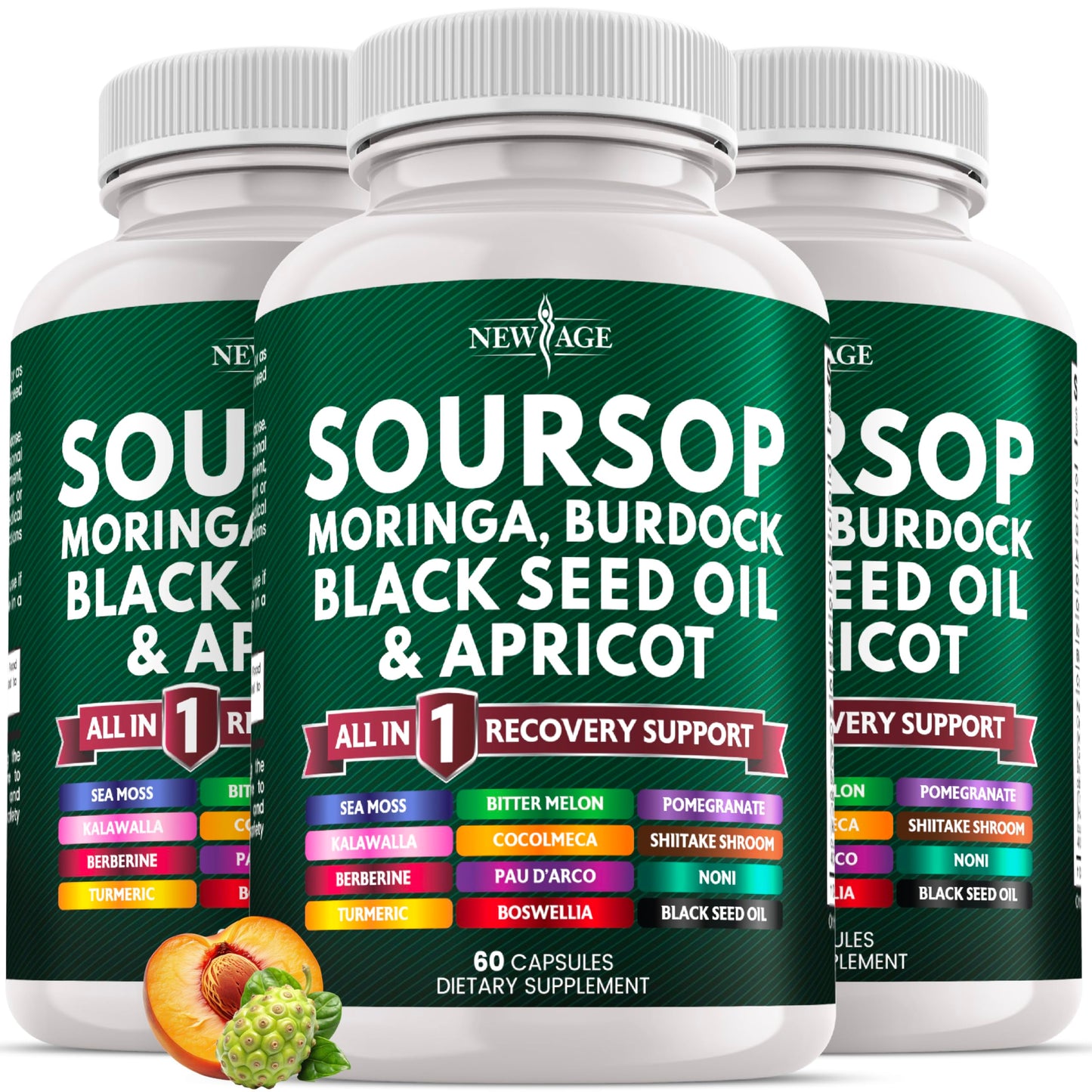 Soursop Supplement 180 Capsules – All-In-One Immune Support Blend