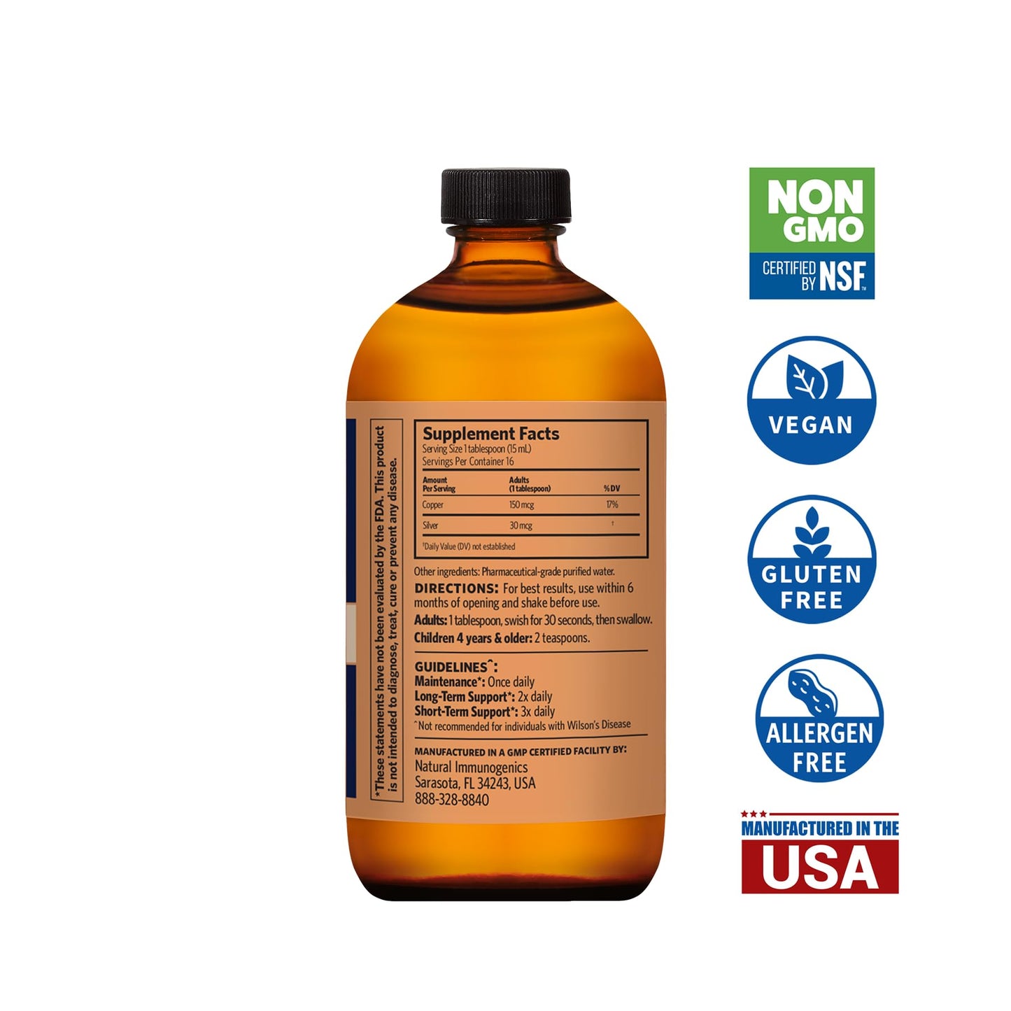 Sovereign Copper Bio-Active Copper Hydrosol, 8oz – Joint & Bone Support
