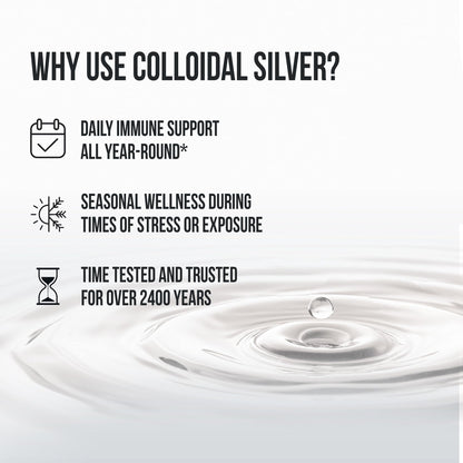 Sovereign Silver Immune Support - Colloidal Silver Hydrosol, 10 ppm, 32 oz