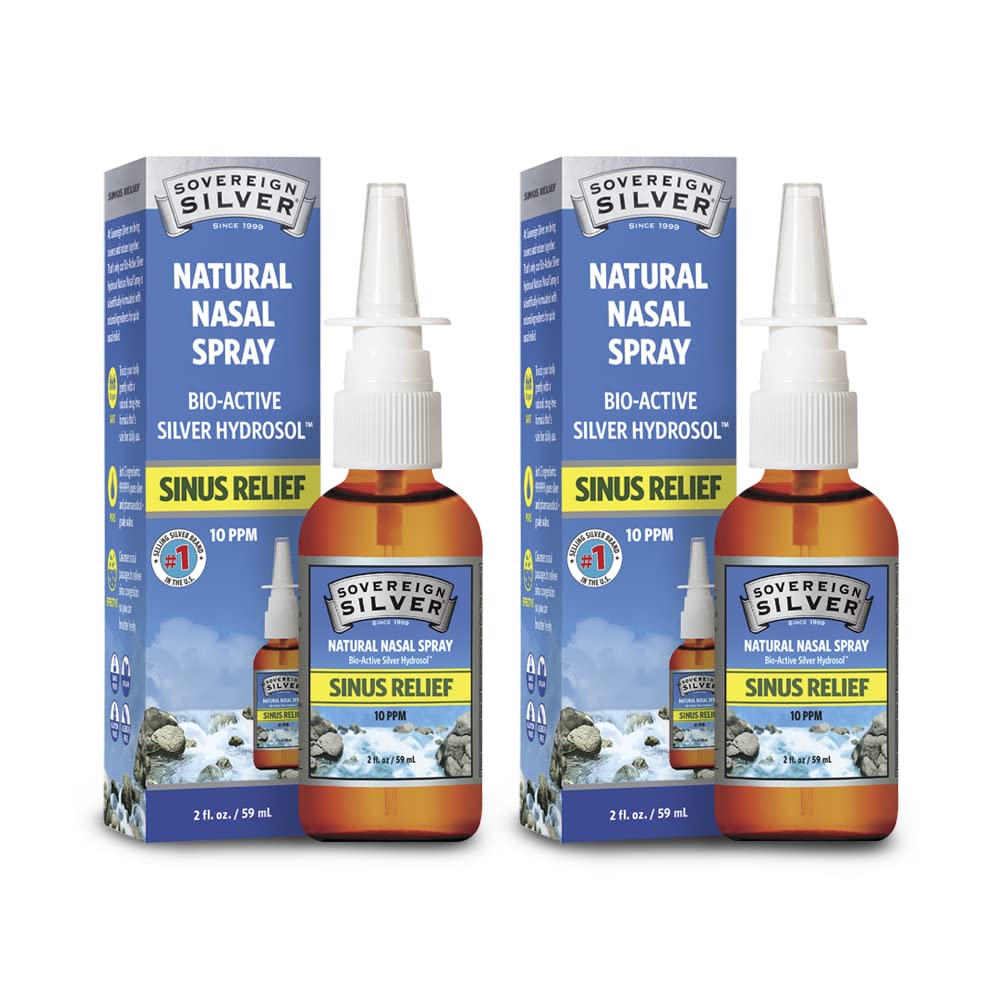 Sovereign Silver Bio-Active Colloidal Silver Nasal Spray 10ppm – 2oz Pack of 2