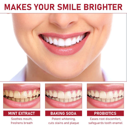 SP-8 Probiotics Whitening Toothpaste – Fluoride-Free, Probiotic-Infused, Ultra Fresh Mint (2 Pcs)