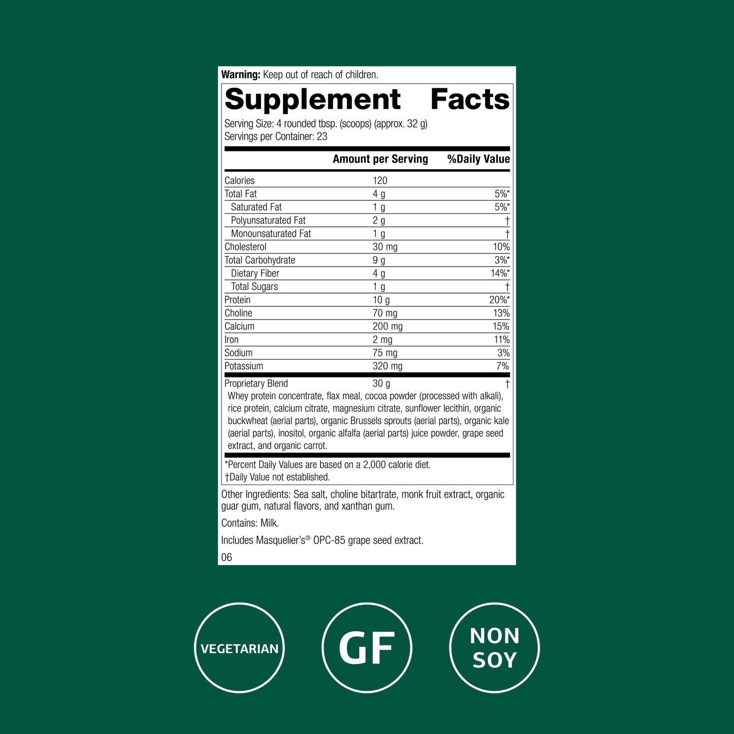 Standard Process SP Complete – Whole-Food Immune & Liver Support, Vegetarian Chocolate, 26 oz