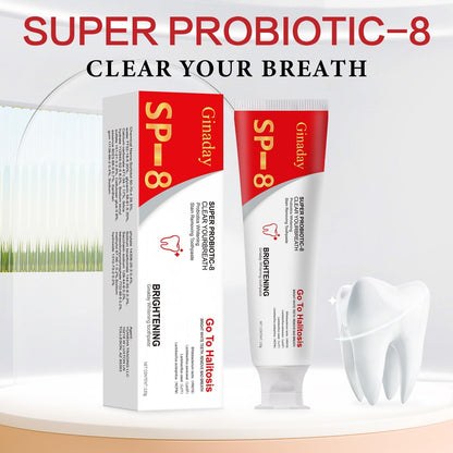 Sp-8 Probiotic Whitening Toothpaste – Oalance Probiotics, Niacinamide, Enamel & Gum Health, Fresh Breath, Fluoride-Free