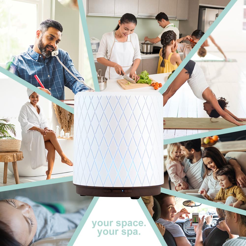 SpaRoom Athena Bluetooth Aromatherapy Ultrasonic Diffuser for Large Rooms