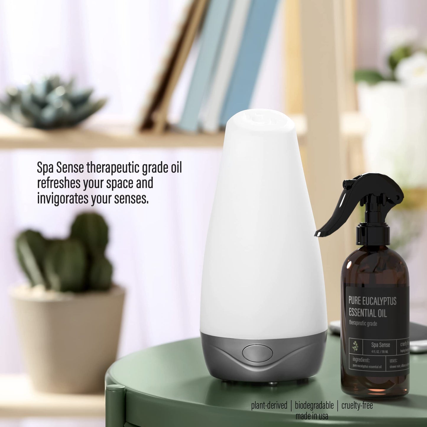 Spa Sense Pure Eucalyptus Shower Mist – 8oz Eucalyptus Essential Oil Spray